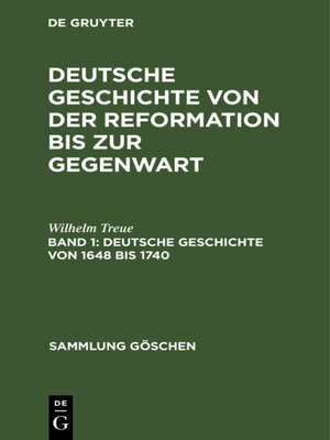 cover image of Deutsche Geschichte von 1648 bis 1740
